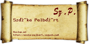 Szőke Pelbárt névjegykártya
