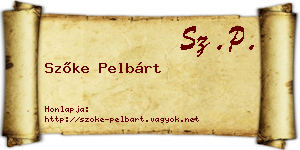 Szőke Pelbárt névjegykártya